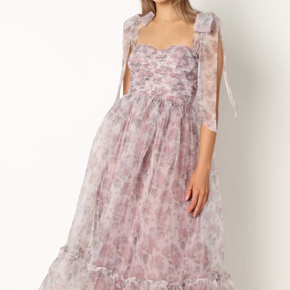 Petal & Pup Floret Midi Dress - Dark Purple SMALL - Picture 2 of 6